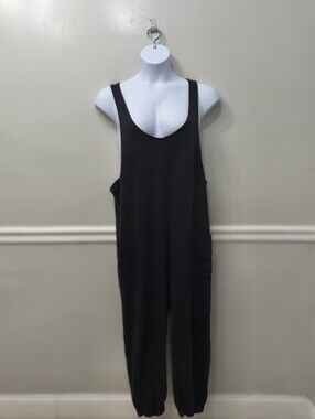 For Days Organic Cotton RomperJumpsuit Black XXL Relaxing Loungewear Boho Summer